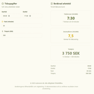 Tidskalkylator